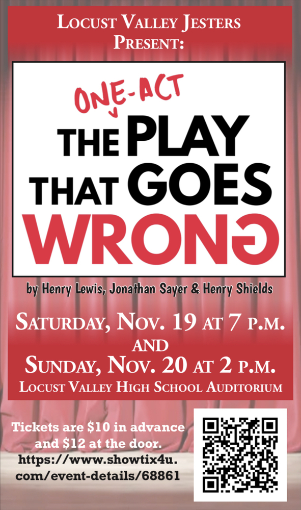 The LV Jesters present "The One-Act Play That Goes Wrong" on 11/19 and 11/20.