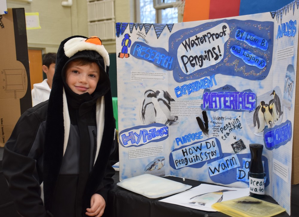 The fourth grade first place project created by Liam Benazzi and Logan Keaveney (not pictured).