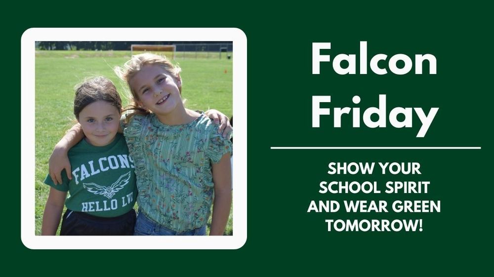 Wear Green tomorrow for Falcon Friday!