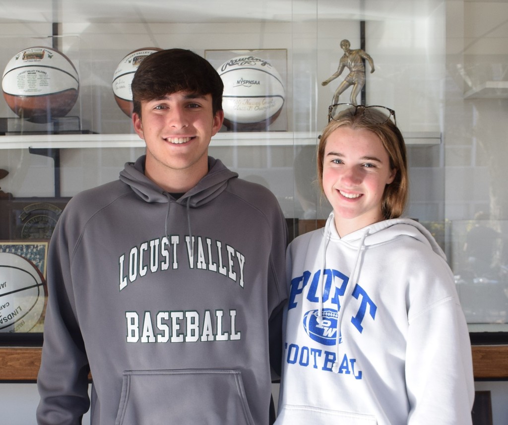 Locust Valley seniors Jack Baker and Payton Tini have been named the school’s winners for the Heisman High School Scholarship.