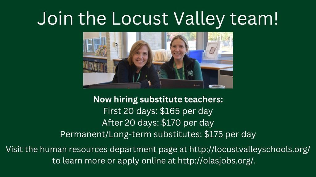 Join the LVCSD team as a substitute teacher!