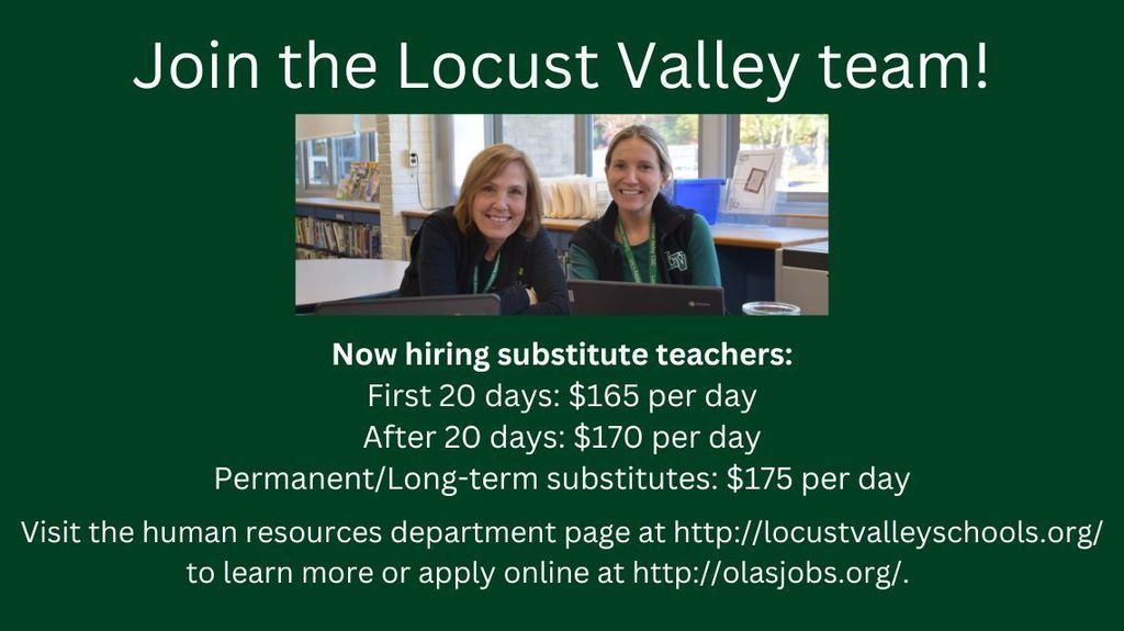 Join the LVCSD team as a substitute teacher!