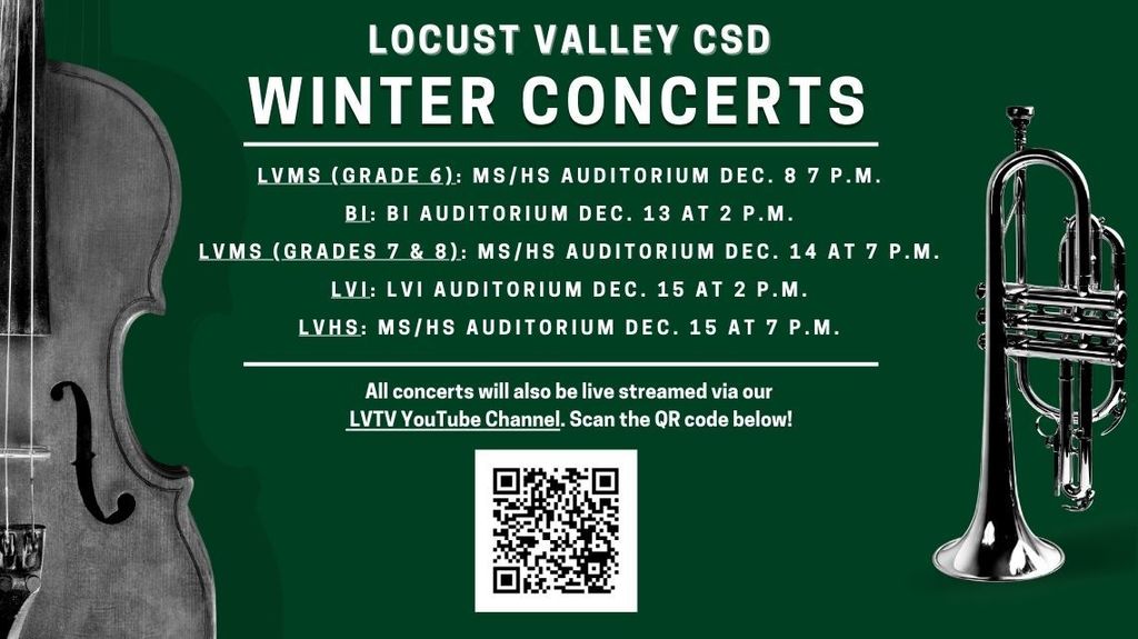 The Winter Concert 2022 schedule!