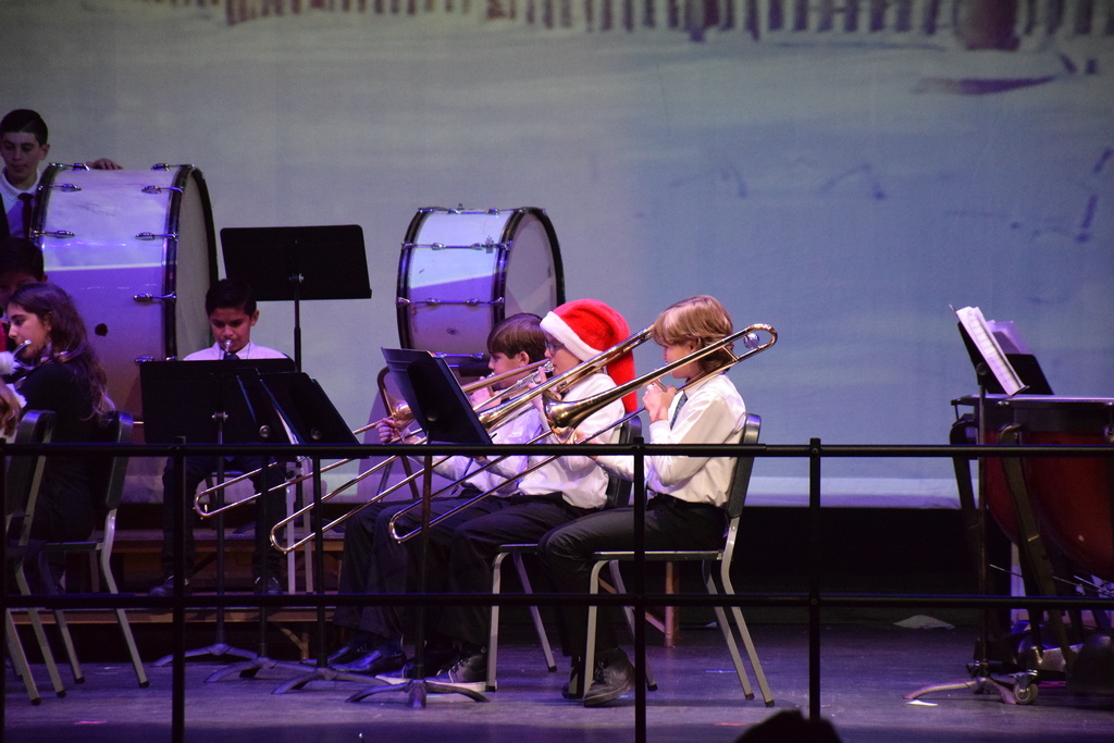 Members of the LVMS Sixth Grade Band perform on Dec. 8.