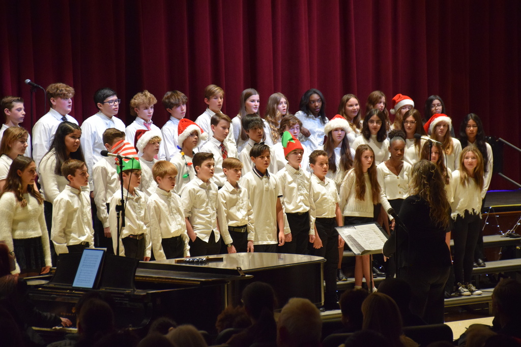 The LVMS Seventh Grade Chorus sings on Dec. 14.
