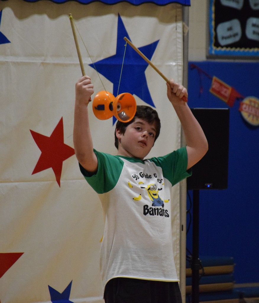 Bayville Intermediate School fifth-grader Gibson Larice shows off his yo-yo tricks on Feb. 3.