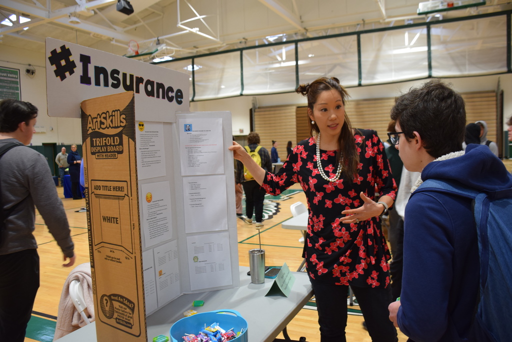 LVHS sophomores and juniors ask questions at the career fair.