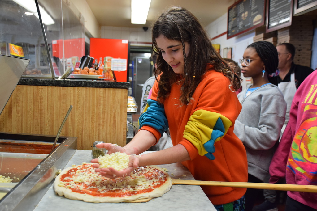LVMS Italian classes went to Ralph's in Bayville to make their own pizzas.