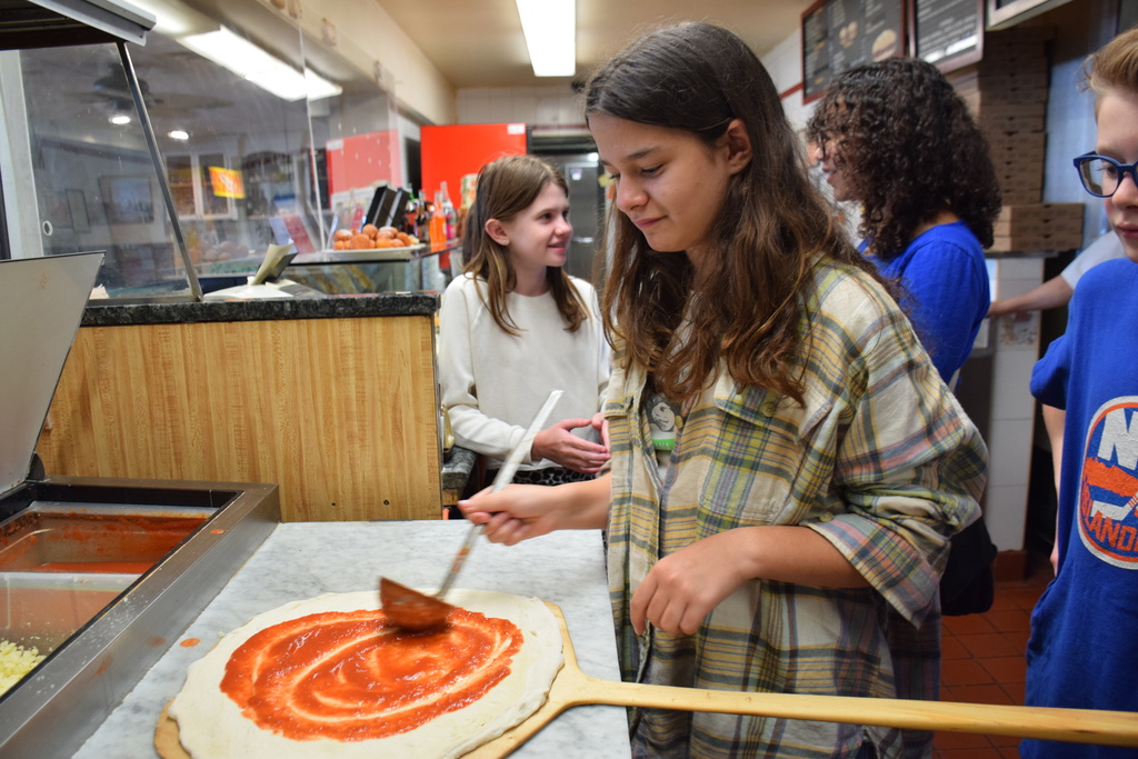 LVMS Italian classes went to Ralph's in Bayville to make their own pizzas.