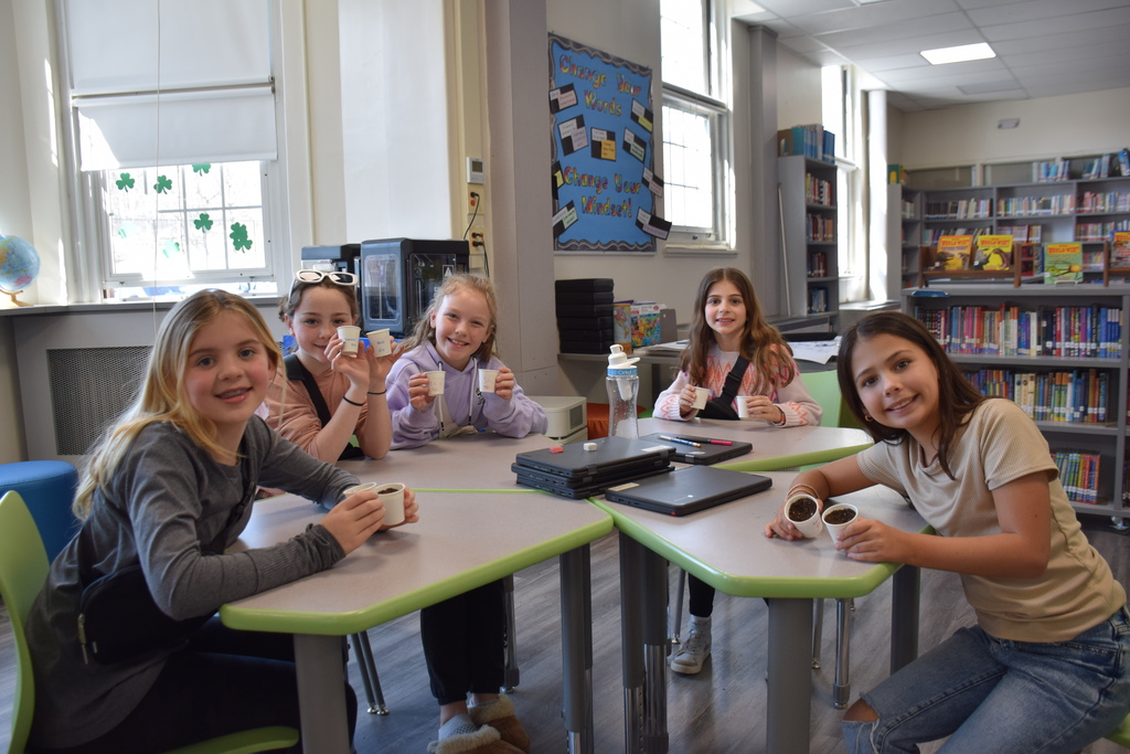 LVI and BI students planted tomato and basil seeds for Agricultural Literacy Week.