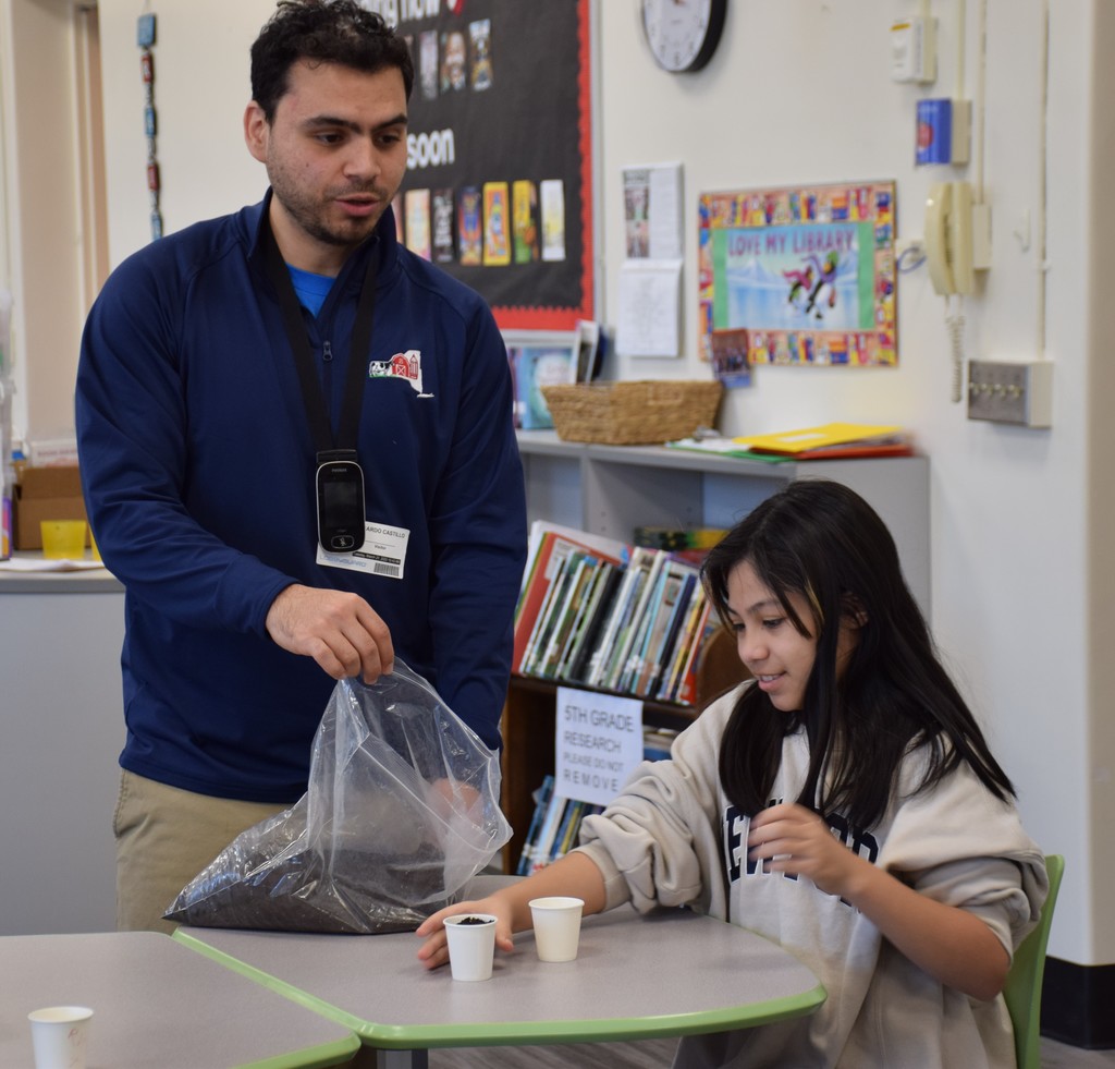 LVI and BI students planted tomato and basil seeds for Agricultural Literacy Week.