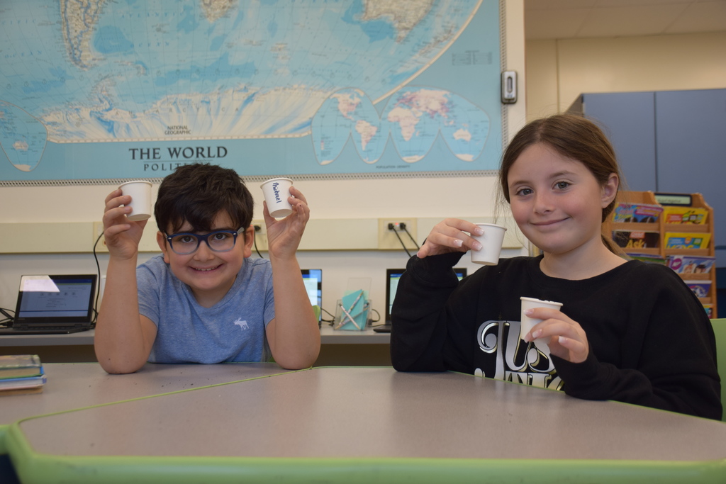 LVI and BI students planted tomato and basil seeds for Agricultural Literacy Week.