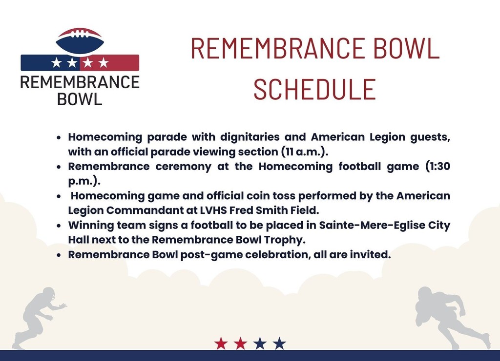 Remembrance Bowl Schedule.