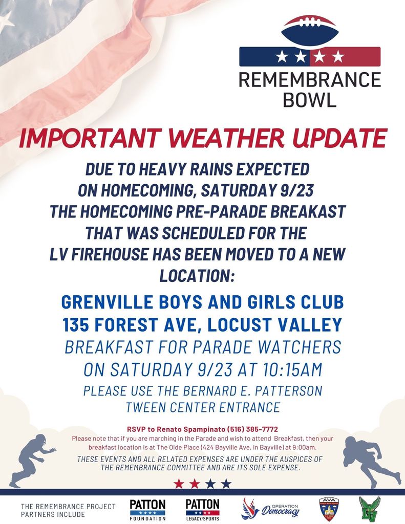 Remembrance Bowl Weather Update